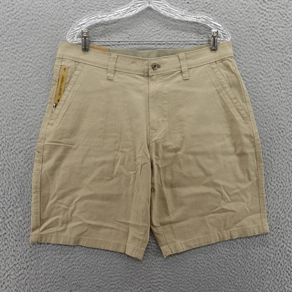 Weatherproof Mens Utility Shorts 34 Oxford Tan Stretch Cargo Ripstop NEW
